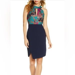 Harlyn sequin haltered cocktail dress